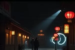 旧桥石栏上攀爬的春藤被晨光照亮,桥下水面反光